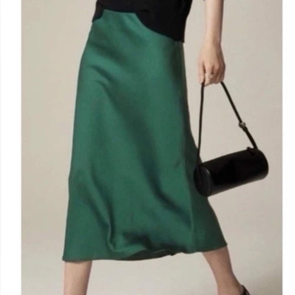 J. Crew Forest Green A-Line Skirt